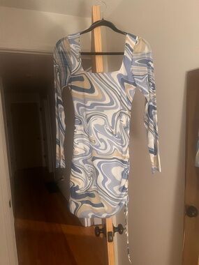 Le Lis Blue Swirl Bodycon Dress